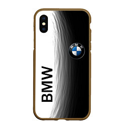 Чехол iPhone XS Max матовый Black and White BMW, цвет: 3D-коричневый