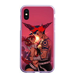 Чехол iPhone XS Max матовый Kamina & Yoko, цвет: 3D-светло-сиреневый