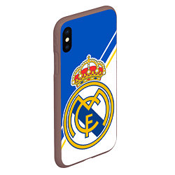 Чехол iPhone XS Max матовый REAL MADRID РЕАЛ МАДРИД, цвет: 3D-коричневый — фото 2