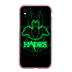 Чехол iPhone XS Max матовый Hades, цвет: 3D-розовый