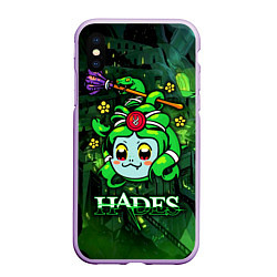 Чехол iPhone XS Max матовый Hades Dusa Gorgon, цвет: 3D-сиреневый