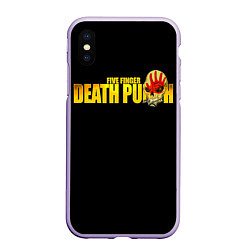 Чехол iPhone XS Max матовый FFDP Five Finger Death Punch, цвет: 3D-светло-сиреневый