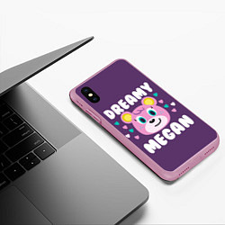 Чехол iPhone XS Max матовый Dreamy Megan, цвет: 3D-розовый — фото 2