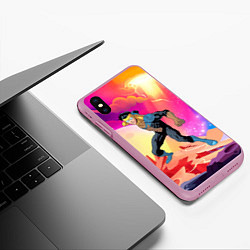 Чехол iPhone XS Max матовый Марк Грэйсон Неуязвимый, цвет: 3D-розовый — фото 2