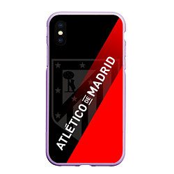 Чехол iPhone XS Max матовый АТЛЕТИКО МАДРИД ATLETICO, цвет: 3D-сиреневый