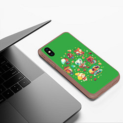 Чехол iPhone XS Max матовый Party Crossing, цвет: 3D-коричневый — фото 2