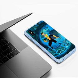 Чехол iPhone XS Max матовый Марк Грэйсон Неуязвимый, цвет: 3D-голубой — фото 2
