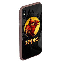 Чехол iPhone XS Max матовый Hades wolf, цвет: 3D-коричневый — фото 2