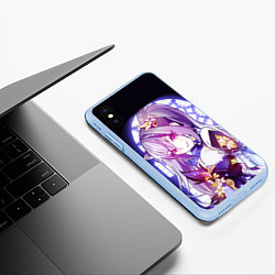 Чехол iPhone XS Max матовый Keqing - Genshin Impact, цвет: 3D-голубой — фото 2