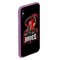 Чехол iPhone XS Max матовый Hades, цвет: 3D-фиолетовый — фото 2