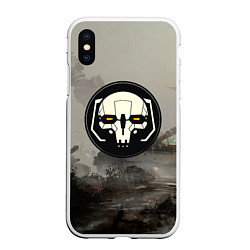 Чехол iPhone XS Max матовый SkulMech, цвет: 3D-белый