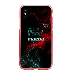 Чехол iPhone XS Max матовый Mazda, цвет: 3D-баблгам