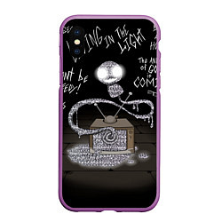 Чехол iPhone XS Max матовый The Binding of Isaac Dogma, цвет: 3D-фиолетовый