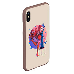 Чехол iPhone XS Max матовый Ameri and Iruma, цвет: 3D-коричневый — фото 2