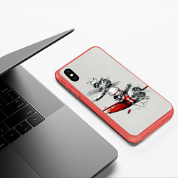 Чехол iPhone XS Max матовый Flying Cup, цвет: 3D-красный — фото 2