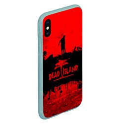 Чехол iPhone XS Max матовый Island of blood, цвет: 3D-мятный — фото 2