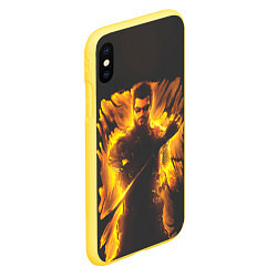 Чехол iPhone XS Max матовый Jensen in fire, цвет: 3D-желтый — фото 2