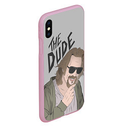 Чехол iPhone XS Max матовый The Dude, цвет: 3D-розовый — фото 2