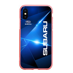 Чехол iPhone XS Max матовый Subaru, цвет: 3D-баблгам