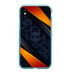 Чехол iPhone XS Max матовый BLACK ORANGE, цвет: 3D-мятный