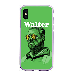 Чехол iPhone XS Max матовый Walter The Big Lebowski, цвет: 3D-светло-сиреневый