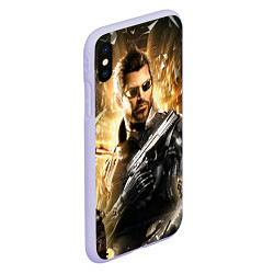 Чехол iPhone XS Max матовый Adam Jensen, цвет: 3D-светло-сиреневый — фото 2