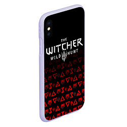 Чехол iPhone XS Max матовый THE WITCHER 1, цвет: 3D-светло-сиреневый — фото 2