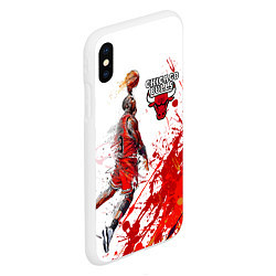 Чехол iPhone XS Max матовый CHICAGO BULLS 9, цвет: 3D-белый — фото 2