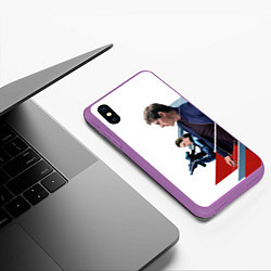 Чехол iPhone XS Max матовый Mission: Impossible Art, цвет: 3D-фиолетовый — фото 2