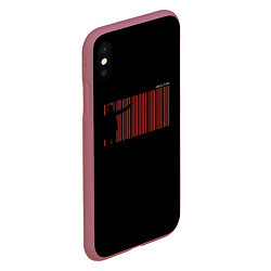 Чехол iPhone XS Max матовый Штрихкод сорок седьмого, цвет: 3D-малиновый — фото 2