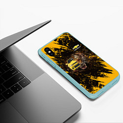 Чехол iPhone XS Max матовый Chevrolet, цвет: 3D-мятный — фото 2