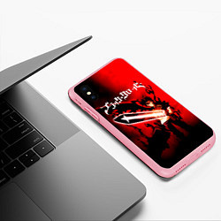 Чехол iPhone XS Max матовый Чёрный Аста красный туман, цвет: 3D-баблгам — фото 2