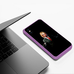 Чехол iPhone XS Max матовый Hitwoman, цвет: 3D-фиолетовый — фото 2