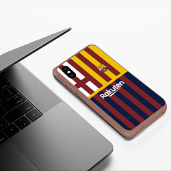 Чехол iPhone XS Max матовый BARCELONA FC БАРСЕЛОНА ФК BARCA, цвет: 3D-коричневый — фото 2