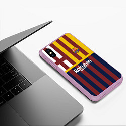 Чехол iPhone XS Max матовый BARCELONA FC БАРСЕЛОНА ФК BARCA, цвет: 3D-сиреневый — фото 2