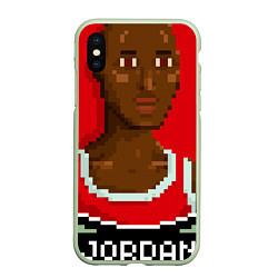 Чехол iPhone XS Max матовый Retro Jordan, цвет: 3D-салатовый