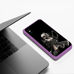Чехол iPhone XS Max матовый Nier: Automata, цвет: 3D-фиолетовый — фото 2