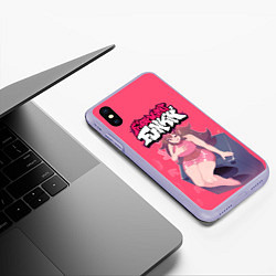 Чехол iPhone XS Max матовый FNF Girlfriend, цвет: 3D-светло-сиреневый — фото 2