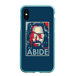 Чехол iPhone XS Max матовый ABIDE Большой Лебовский, цвет: 3D-мятный