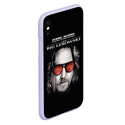 Чехол iPhone XS Max матовый The Big Lebowski, цвет: 3D-светло-сиреневый — фото 2
