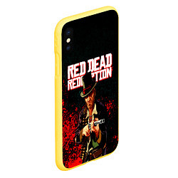 Чехол iPhone XS Max матовый Red Dead Redemption Bandit, цвет: 3D-желтый — фото 2