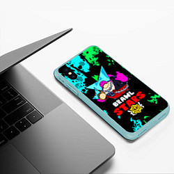 Чехол iPhone XS Max матовый Плохиш Базз, Buzz Brawl Stars, цвет: 3D-мятный — фото 2