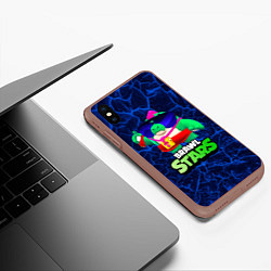 Чехол iPhone XS Max матовый Базз Buzz Brawl Stars, цвет: 3D-коричневый — фото 2