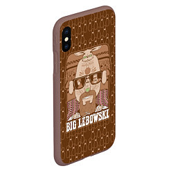 Чехол iPhone XS Max матовый The Big Lebowski, цвет: 3D-коричневый — фото 2