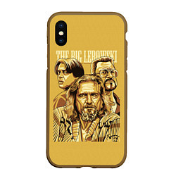 Чехол iPhone XS Max матовый The Big Lebowski, цвет: 3D-коричневый