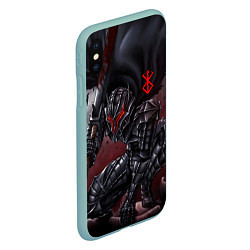 Чехол iPhone XS Max матовый ГАТС БЕРСЕРК аниме, цвет: 3D-мятный — фото 2