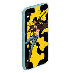 Чехол iPhone XS Max матовый Трафальгар Ло из One Piece, цвет: 3D-мятный — фото 2