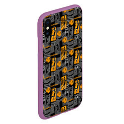 Чехол iPhone XS Max матовый Basketball, цвет: 3D-фиолетовый — фото 2