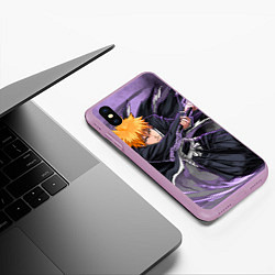 Чехол iPhone XS Max матовый ИЧИГО, цвет: 3D-сиреневый — фото 2