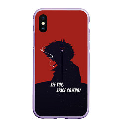 Чехол iPhone XS Max матовый Cowboy Bebop - Spike, цвет: 3D-светло-сиреневый